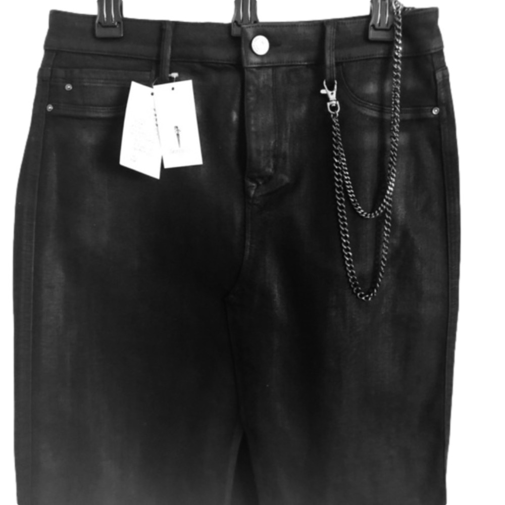 BLACK Denim Skirt SKINNY GIRL w Stretch  Cotton BUY NOW PRICE - Picture 3 of 9